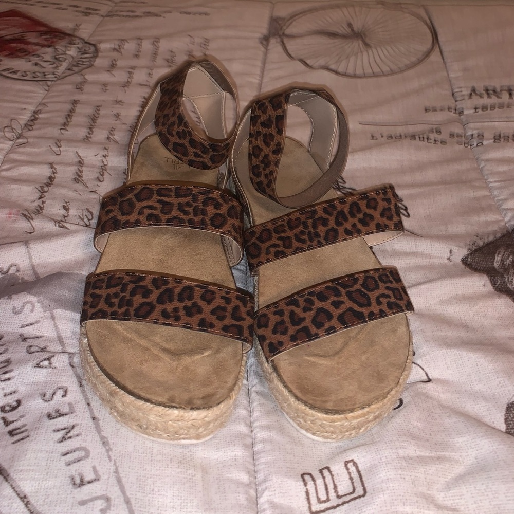 cheetah print sandals
